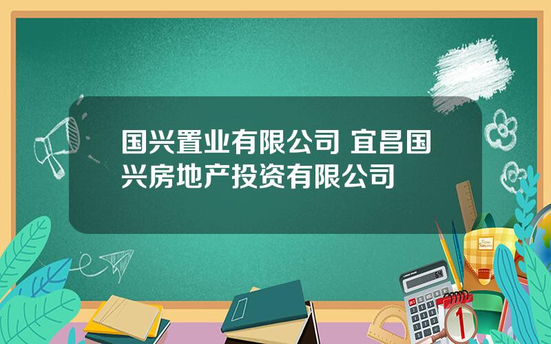 国兴置业有限公司 宜昌国兴房地产投资有限公司